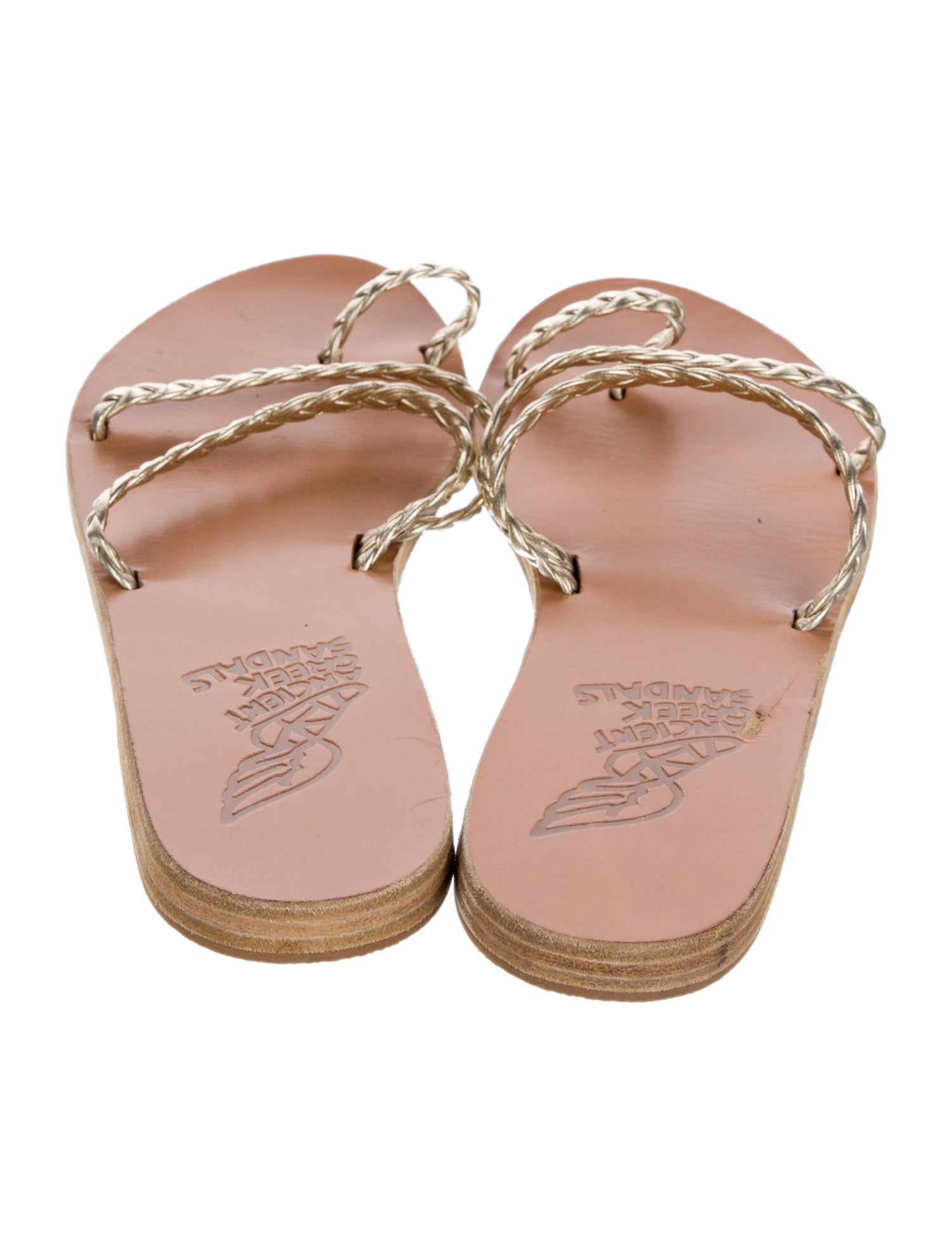 Ancient Greek Sandals Leather Slides